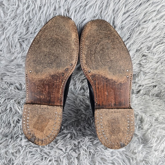 Florsheim 623843 Royal Imperial Mens 8 Black V Cleat Kenmoore Wingtip Dress Shoe - Picture 7 of 13